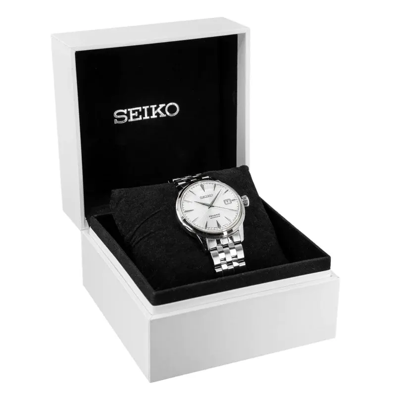 Seiko Presage Cocktail Time Silver Dial Men's Watch- SRPG23J1